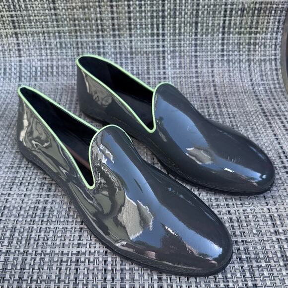 GALET Men's Patent Slip-On Loafers Forrest Green Size FR 43 / US 10 - Picture 2 of 7